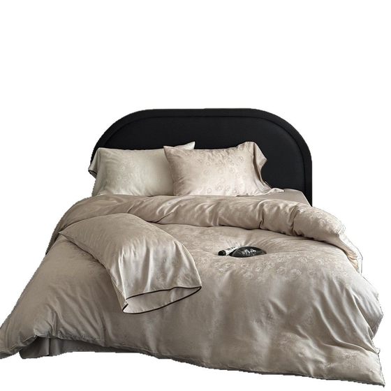 Light Luxury Modern Style High Precision Jacquard Silky Sleeping Grade Naked Bedding High-grade Feeling Lanjing Lyocell Tencel Four-piece Set