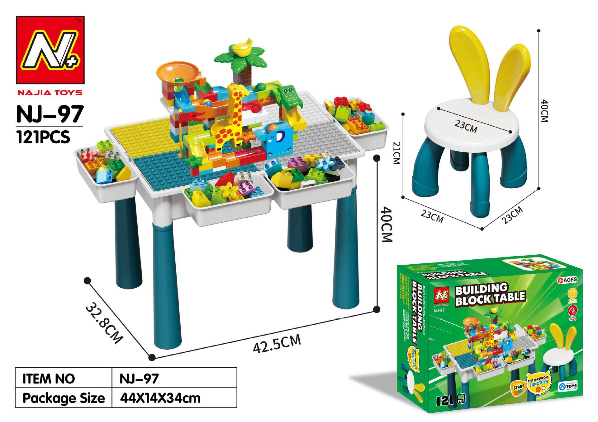 Mesa de bloques de construcción para niños multifunción grande compatible con Lego granular ensamblado juguetes educativos para niños y niñas al por mayor transfronterizo