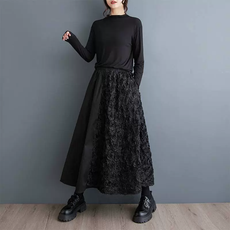 Деми-сезон дизайн юбки, oversize, тренд сезона