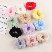 2025新款秋冬毛绒发绳高级感大肠发圈女扎头头绳丸子头皮筋头饰