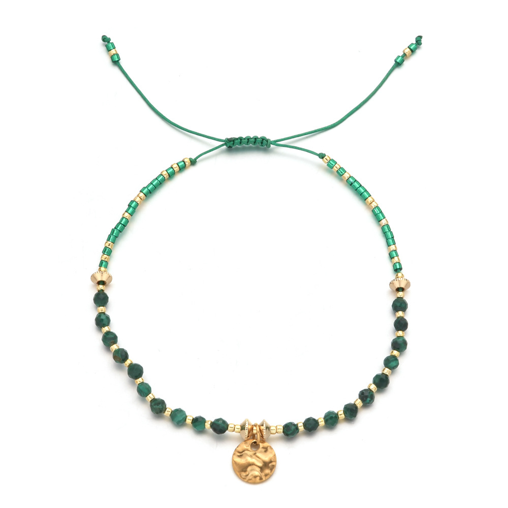5g Weight 304 Stainless Steel Pendant Material Bracelets Classification 304 Stainless Steel, Freshwater Pearl Chain Material Original Design Round Natural Stone Wholesale Bracelets