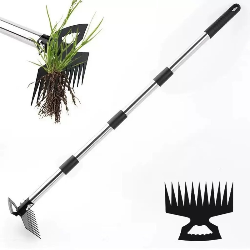 跨境代发两用除草家用农用园林庭院尖耙手动可拆卸多功能除草工具|undefined