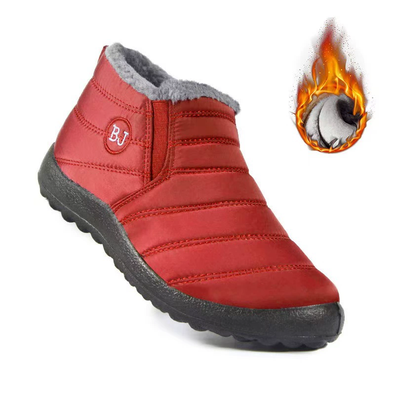 Зимняя теплая обувь, низкие сапоги для мужчин и женщин, плюс размер