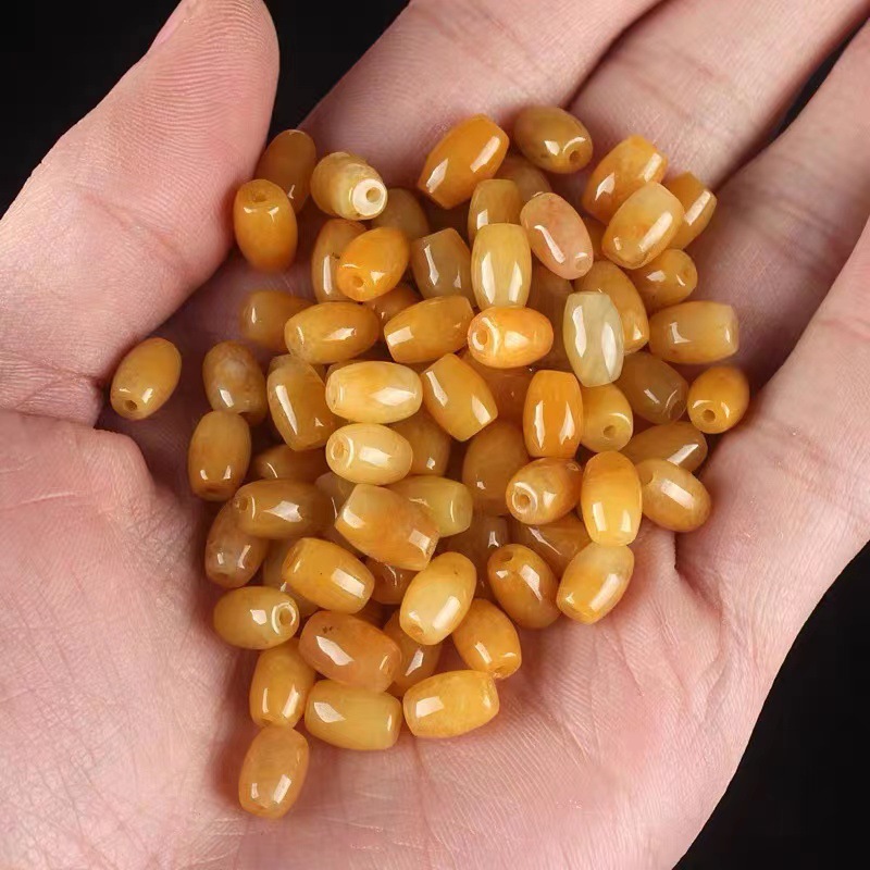 Xinjiang Yellow Dragon Corn Bead Scatter Beads DIY Accessory Bucket Bead Accessories for Men and Women Bracelet Spacer Beads Decor Wholesale