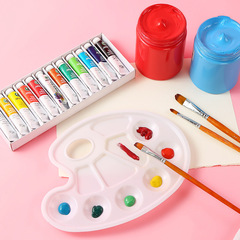 Large 6-hole children's color palette, made of high-quality plastic, easy and lightweight color mixing plate, guaranteed quality art supplies