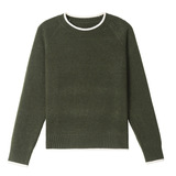 圆领短款拼色针织衫打底衫2025年新款秋冬时尚毛衣打底衫年轻上衣，女装针织衫/毛衣，妃慕昵服饰