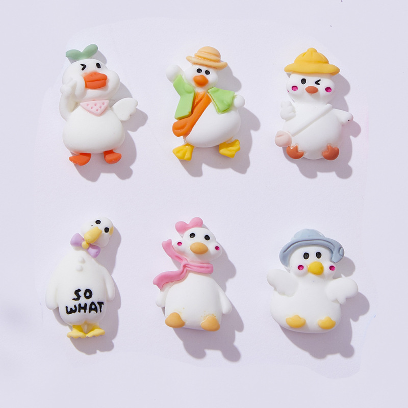 Cartoon Student Duck Children's Jewelry Resin Accessories DIY Phone Case Handmade Material Bag Water Cup Hook Patch Cartoon Student Duck Children's Jewelry Resin Accessories DIY Phone Case Handmade Material Bag Water Cup Hook Patch