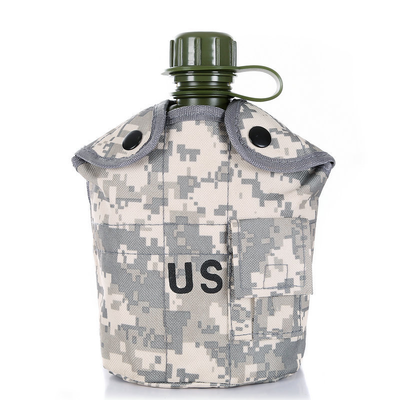 Conjunto táctico de hervidor de agua 1l de gran capacidad, interior de grado alimenticio, excursión de campamento de montañismo al aire libre US bolsa de agua al aire libre de plástico