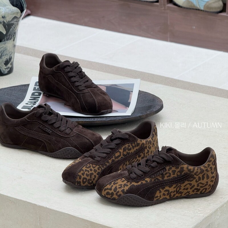 Korean-style women's German training shoes with a soft sole and inner height increase, made of top-layer cowhide, 2026 autumn new collection, comfortable and versatile casual running shoes