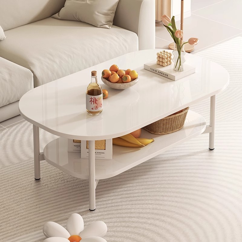 Mesa de té de viento de crema simple y moderna sala de estar creativa sofá mesa pequeña popularidad en línea simple mesa de té