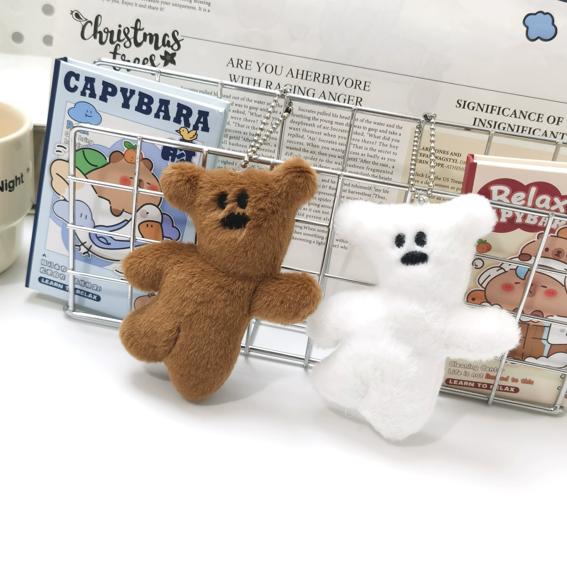 Мультяшный милый медведь плюшевый медведь брошь аксессуары для волос рюкзак брелок пара маленькие подвески подарки