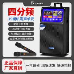 カラオケマシン家庭用 ktv カラオケマシンホームカラオケタッチスクリーンオールインワン屋外カラオケ小型トロリーオーディオ