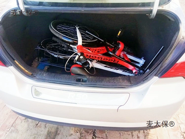Folding tandem bike with brake system disc brake