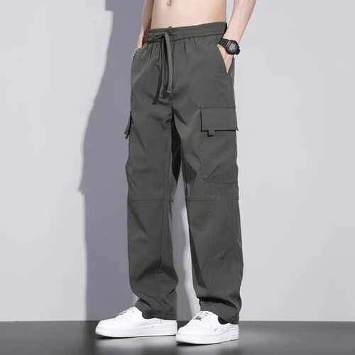 American overalls men's loose large size casual long pants men's outdoor assault pants multi-pocket wear-resistant overalls