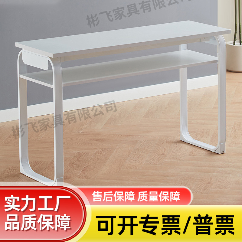 Mesa de capacitación de instituciones educativas de doble capa clase de tutoría para estudiantes de primaria y secundaria combinación de mesa y silla sala de conferencias para dos personas