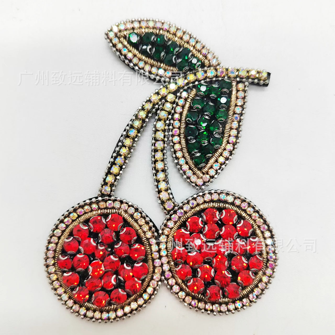 Nuevo rhinestone cereza pegatinas de tela ropa zapatos y sombreros bolsa Decoración Accesorios en stock supply DIY Accesorios