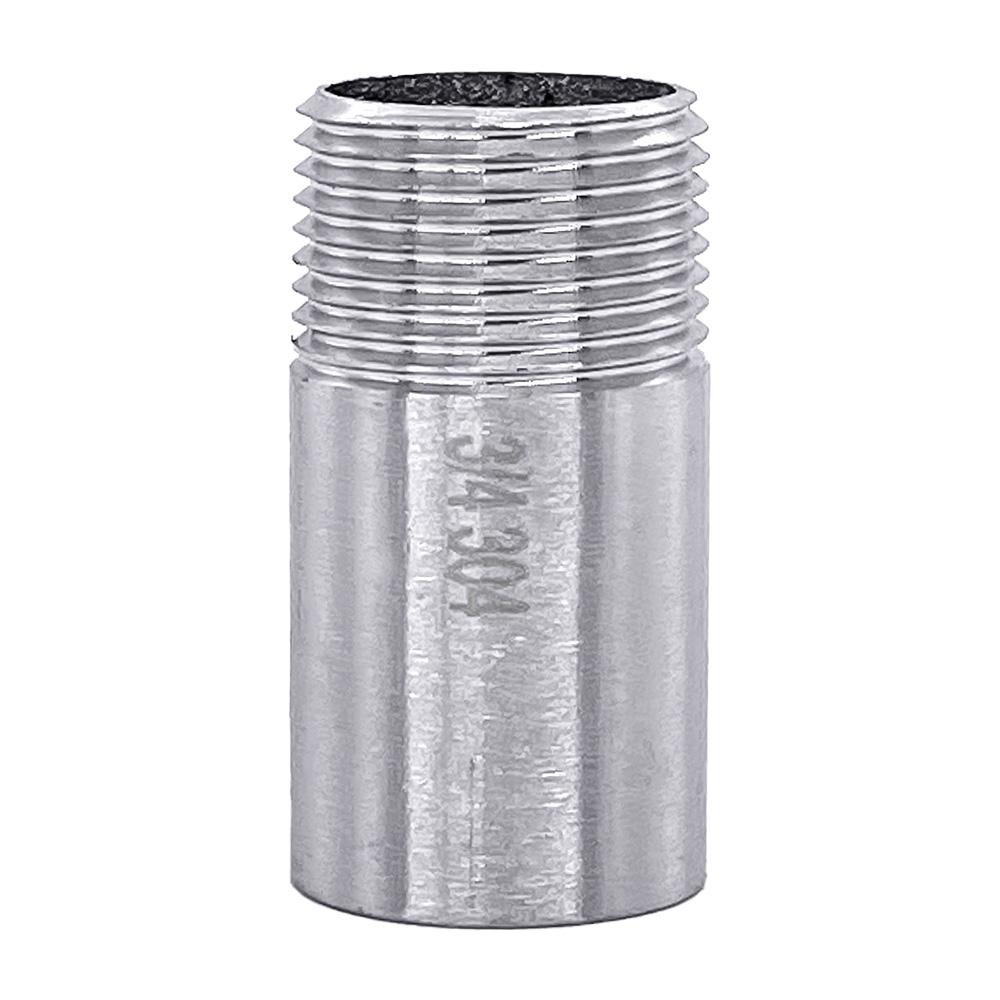 Tubo de alambre de una sola cabeza de acero inoxidable 304 Tubo redondo Diente exterior 50mm Tubo de agua con rosca extendida Junta de soldadura extendida