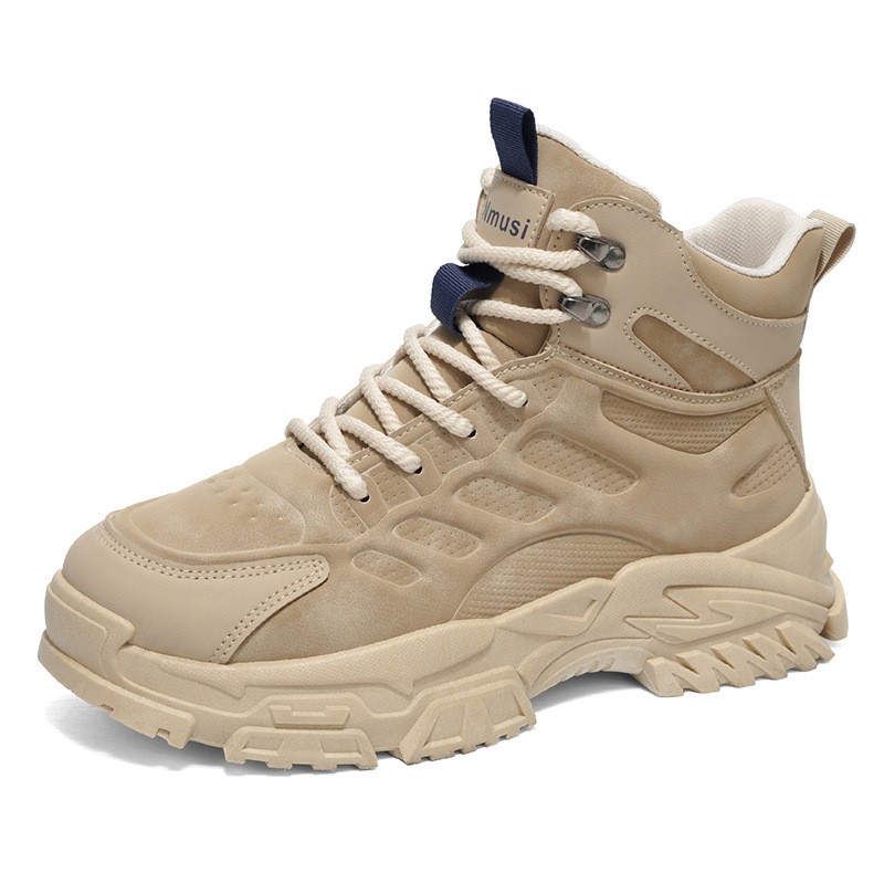Zapatos masculinos de otoño, nuevos zapatos de alta ayuda, moda masculina, 100 zapatos de fondo grueso, botas deportivas y de ocio, botas de Martin
