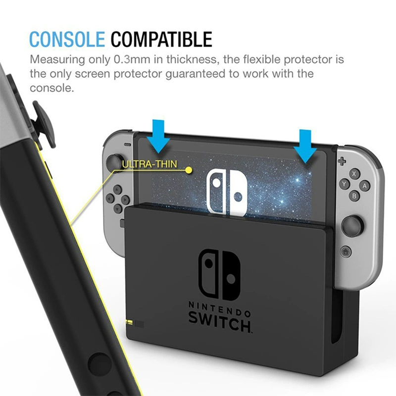 Защитная пленка из закаленного стекла для Nintendo Switch, отпечатков рук не оставляет, геймер консоль защитная пленка