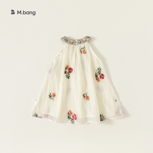 Beibei City dress girls summer halterneck ethnic style skirt vest gauze skirt children's princess skirt XQ23345