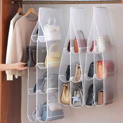 Bag Storage Hanging Bag | Double-Sided 6-Layer Organizer | Bedroom Wardrobe Bag Organizer with Dustproof Feature