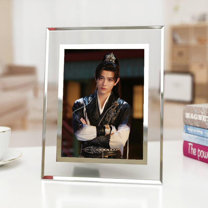 永夜星河水晶相框 含6寸照片 虞書欣丁禹兮周邊玻璃明星擺台畫框