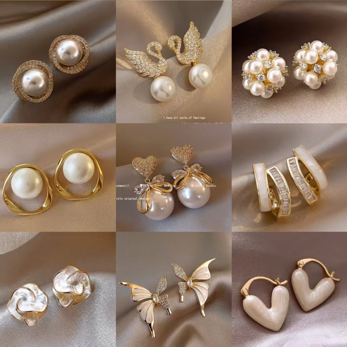 S925银针珍珠花朵耳钉女轻奢高级感小众百搭耳环优雅爆款耳饰批发