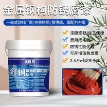 家用500g小包装金属钢结构防锈防腐漆铁红色腐翻新漆批量发水性漆