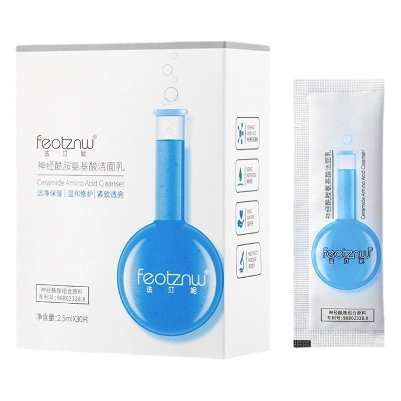 Fattini Ceramide Facial Cleanser Mild аминокислоты Facial Cleanser увлажняющее очищение пор не плотно портативный