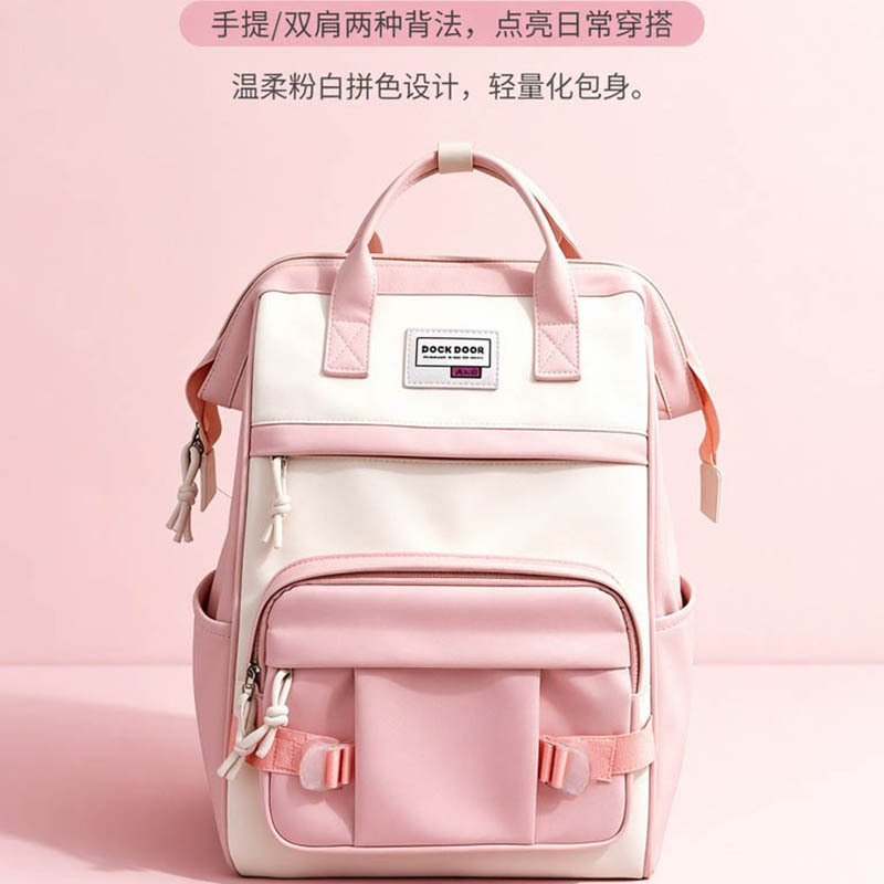 Color-Blocked Lightweight Backpacks from the Source Factory, Dual-Purpose Tote and Backpack for Moms on the Go, In-Stock Bulk Supply