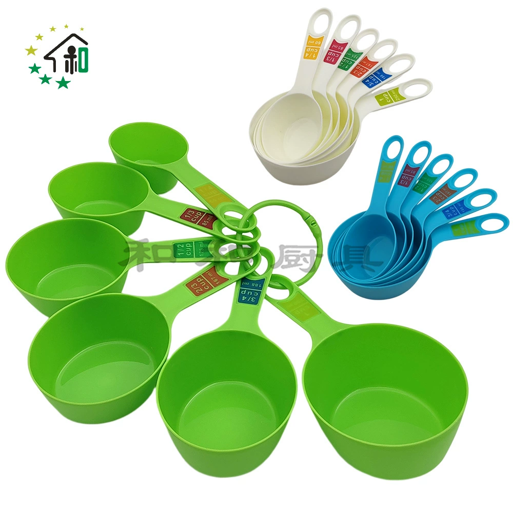 Set, measuring cup, milk powder, plastic measuring spoon, 6 pieces, handmade
