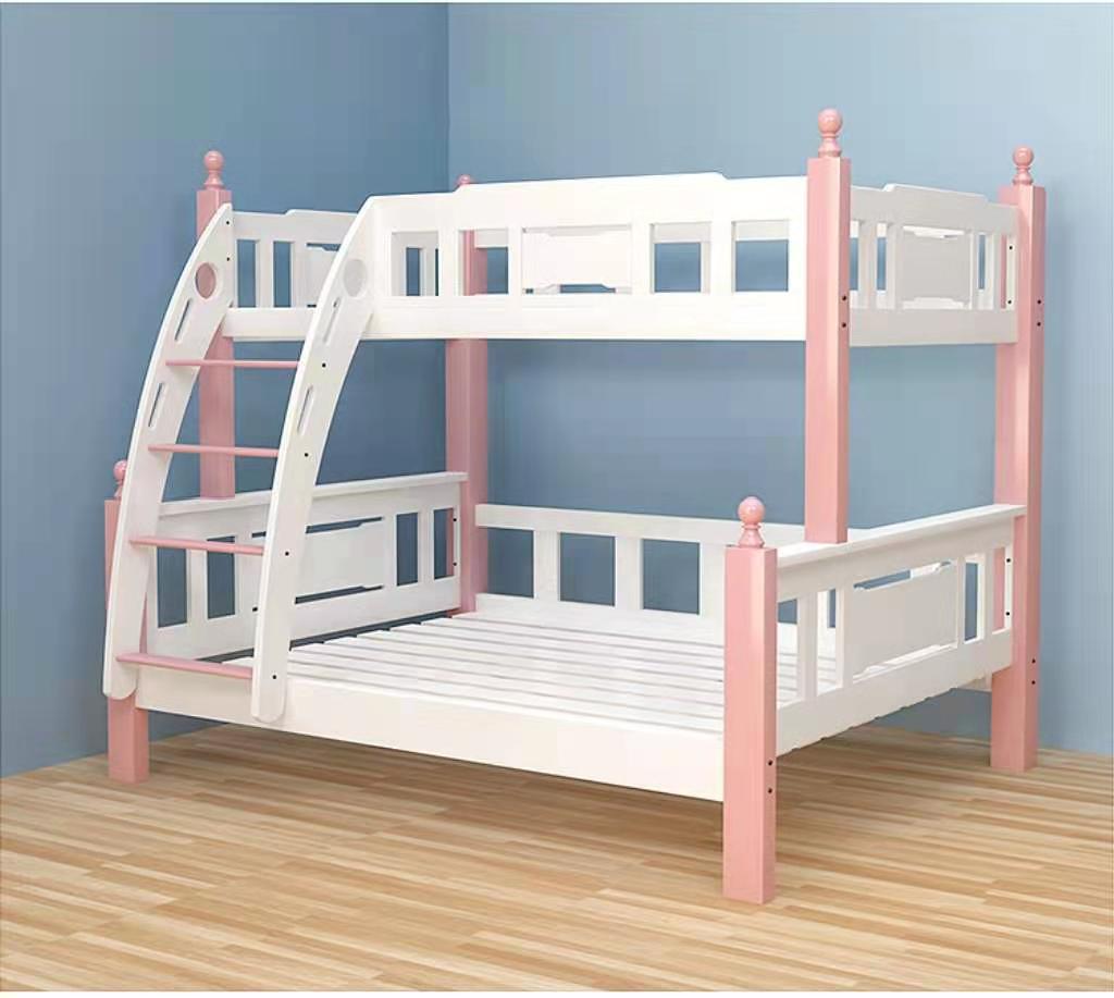 children bedroom Down bed Picture Fit rubber Wooden bed fashion Generous wood guardrail Children bed
