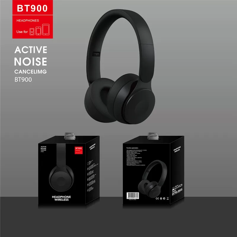 Производители поставляют BT900 гарнитуру гарнитура беспроводной Bluetooth тяжелый бас звонки Внешняя торговля кросс -граница складная взрыв H