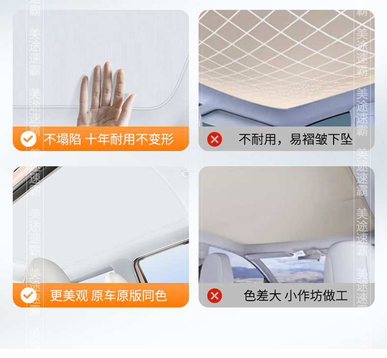 Suitable for Citroen Ami/Ds5/Tianyi Sunroof Electrostatic Adsorption Sunshade C4-Picasso Sun Protection and Heat Insulation Board