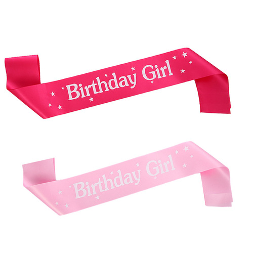 Factory direct sales birthday party birthday girl shoulder strap etiquette belt European and American birthday girl belt