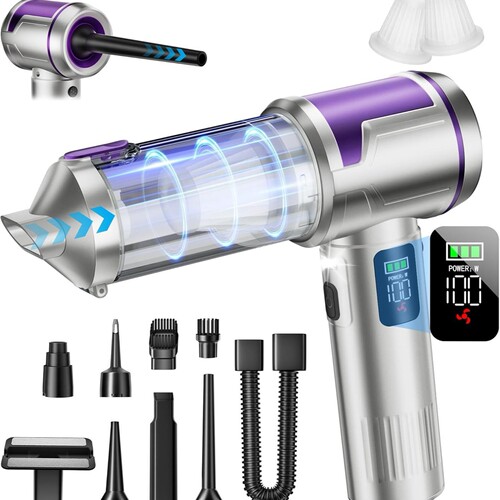 Fast Charging Car Vacuum Cleaner Household Digital Display Portable Handheld Brushless Powerful Dust Blower High Suction Vacuum Cleaner