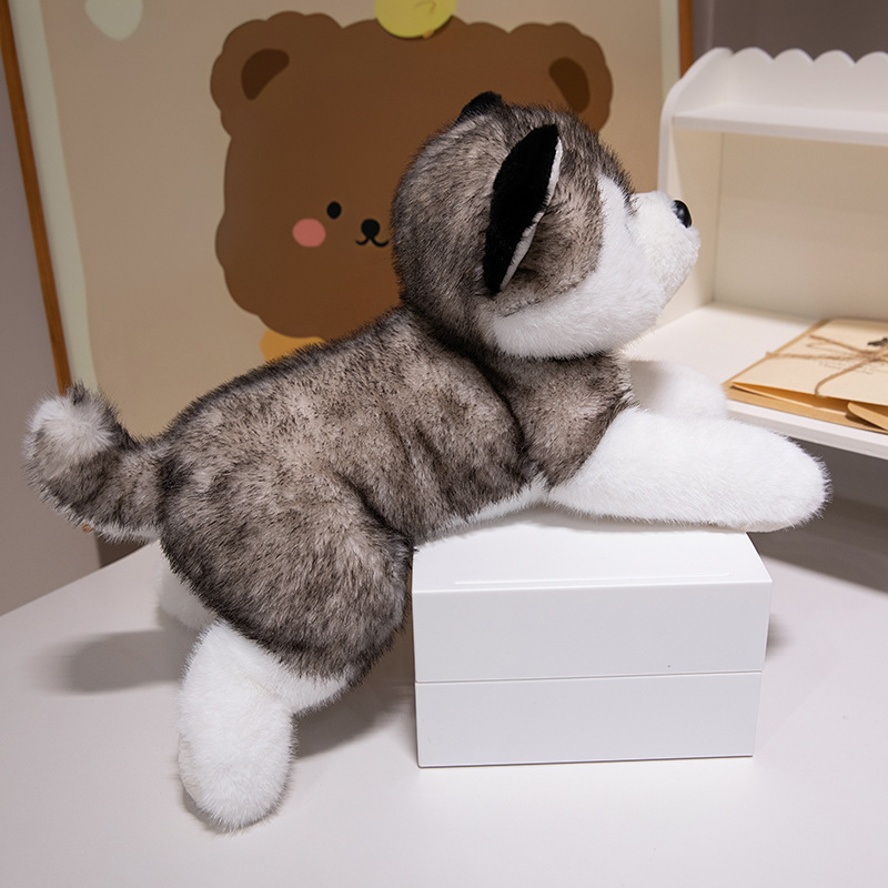 Linda muñeca husky peluche cachorro linda almohada muñeca Erha muñeca regalo de cumpleaños para niños
