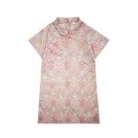 Для девочек тонкий нишный темперамент с коротким рукавом платье cheongsam платье для девочек летом ретро китайский стиль юбка cheongsam