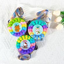 冲冠特卖圣诞流行儿童单肩包硅胶泡泡元素斜挎玩具包深圳厂家批发