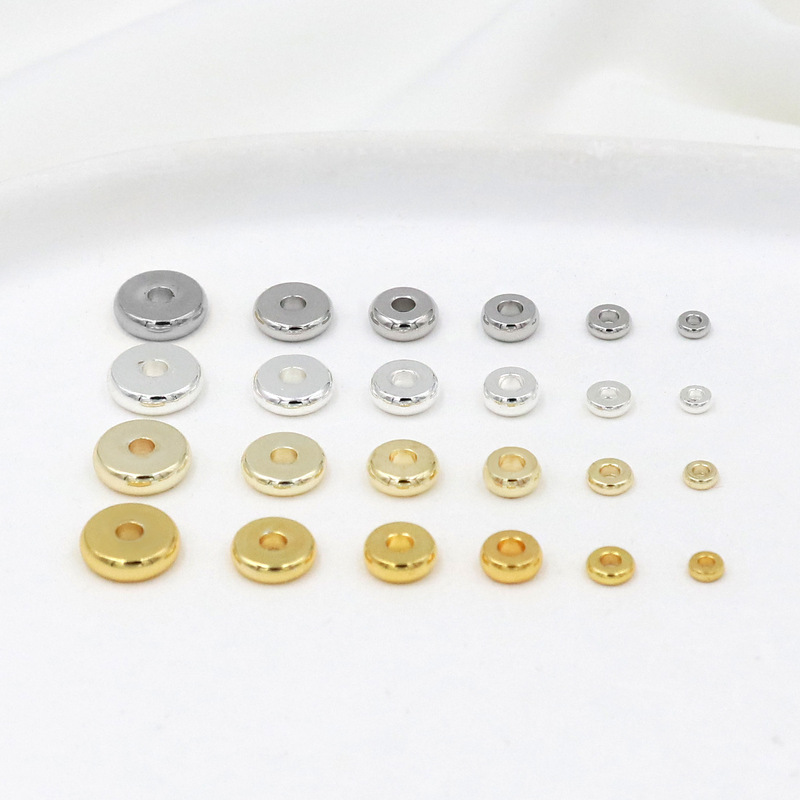 Color-Preserving Pure Copper Plated 18K Real Gold Abacus Beads 14K Gold Bagel Gasket String Spacer Beads DIY Bracelet Accessories D131 Color-Preserving Pure Copper Plated 18K Real Gold Abacus Beads 14K Gold Bagel Gasket String Spacer Beads DIY Bracelet Accessories D131