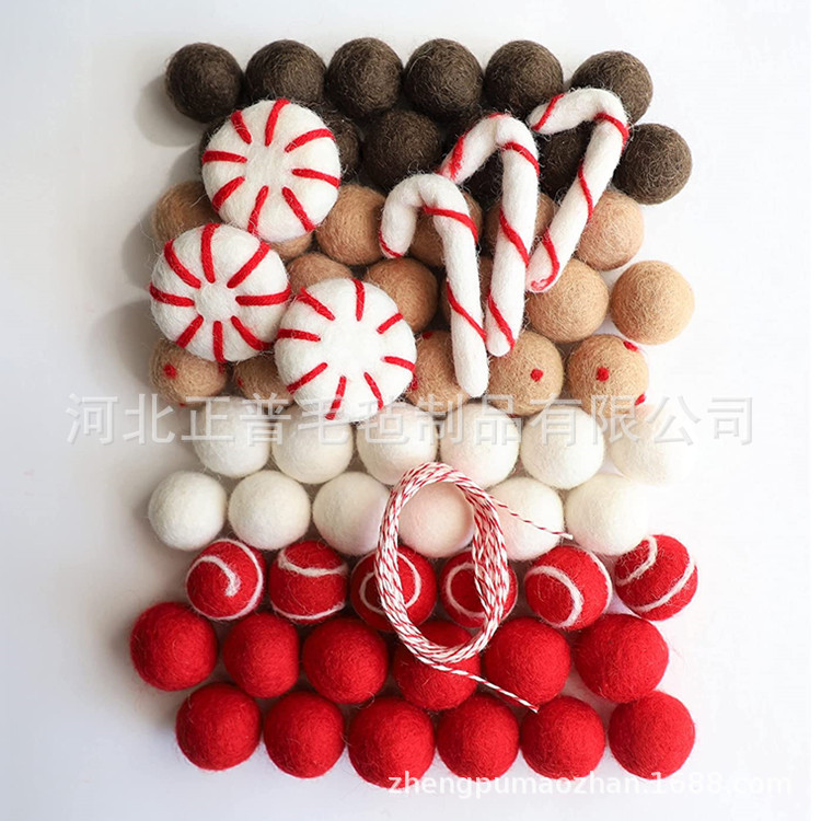 供应工艺品毛毡球 饰品 服装用羊毛毡球手工diy羊毛球
