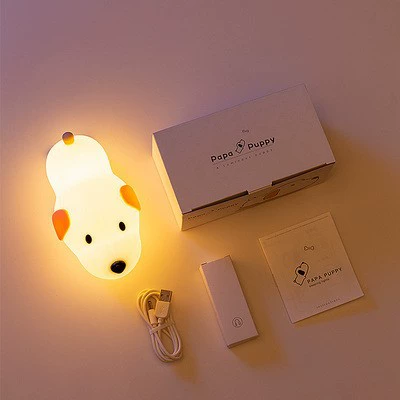 LED ночник (L‑05), ABS + силикон, USB‑перезаряжаемый, сенсорная регулировка яркости, двойная цветовая температура