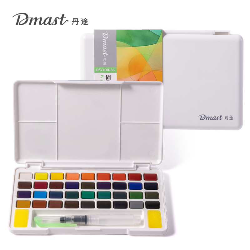 Deli RW100 Solid Watercolor Paint Set Beginner's Beginner's Introduction Hand drawn Watercolor Paint
