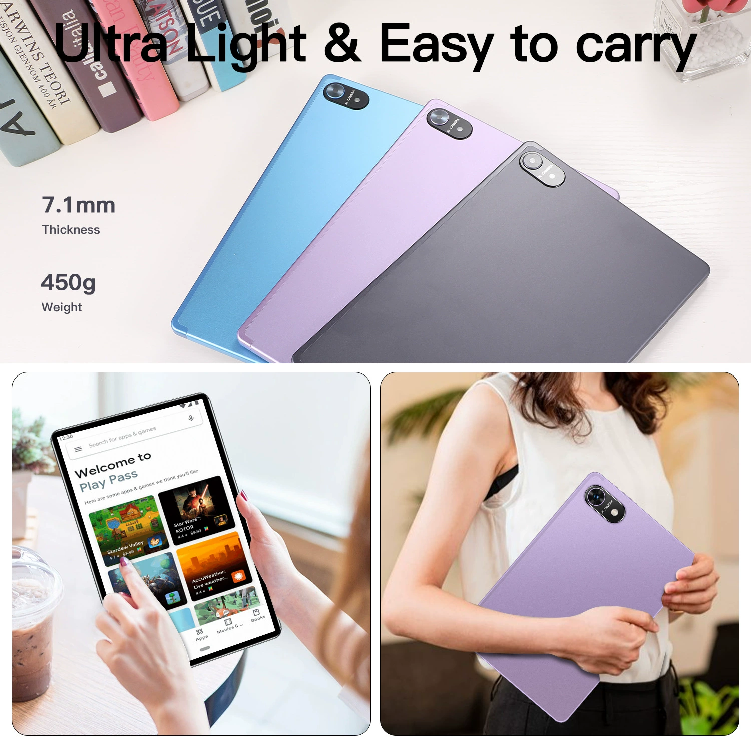 Планшет P70 Pro, смарт-планшет на Android 16+512 ГБ, HD, 10.1 дюйма (хитовая модель)