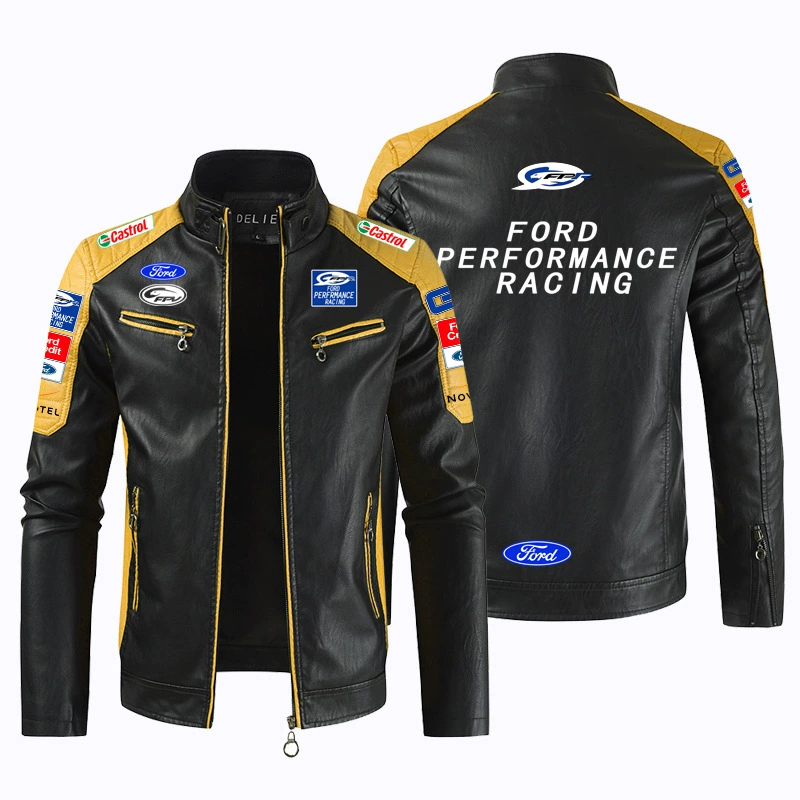 [F1赛车服男机车皮衣夹克长袖外套适用福特FORD车队欧美风个性风]
