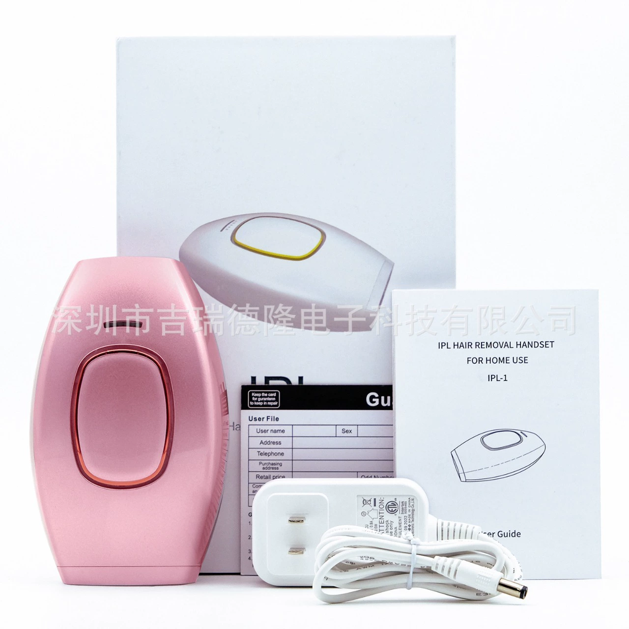 Устройство для удаления волос IPL (MOUSE HOME CARE) с импульсным светом, компактное портативное, белый/черный/розовый