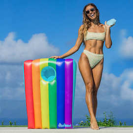 充气投掷游戏沙包板 室内外泳池沙滩草坪成人儿童玩具 三角垫沙包