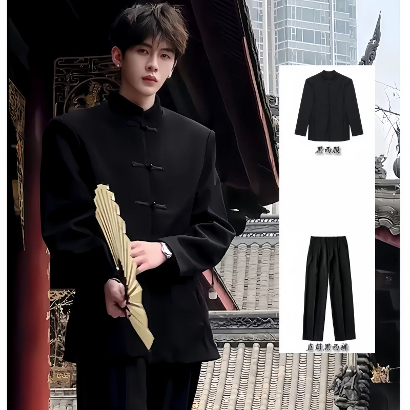 블랙[중산복+바지]