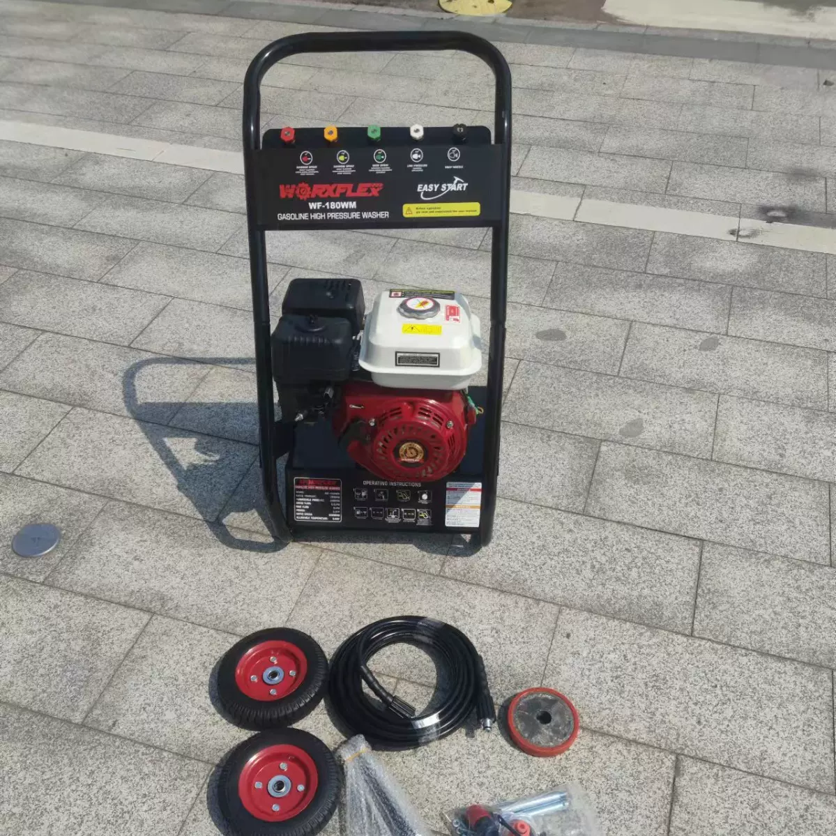 7hp汽油清洗机200bar高压水流洗车洗地农场清洁物业保洁外贸批发