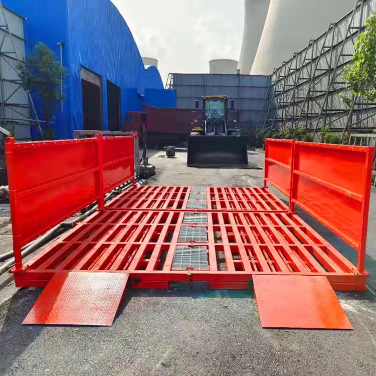 鲁鸿免基础建筑工地冲洗平台 建筑工程车洗轮机 洗车台
